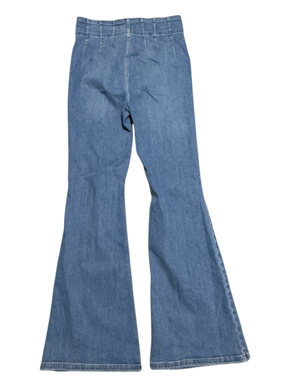 078 WE THE FREE Women's Jayde Flare Jeans, Sunburst Blue, Sz 32 - Picture 4 of 14